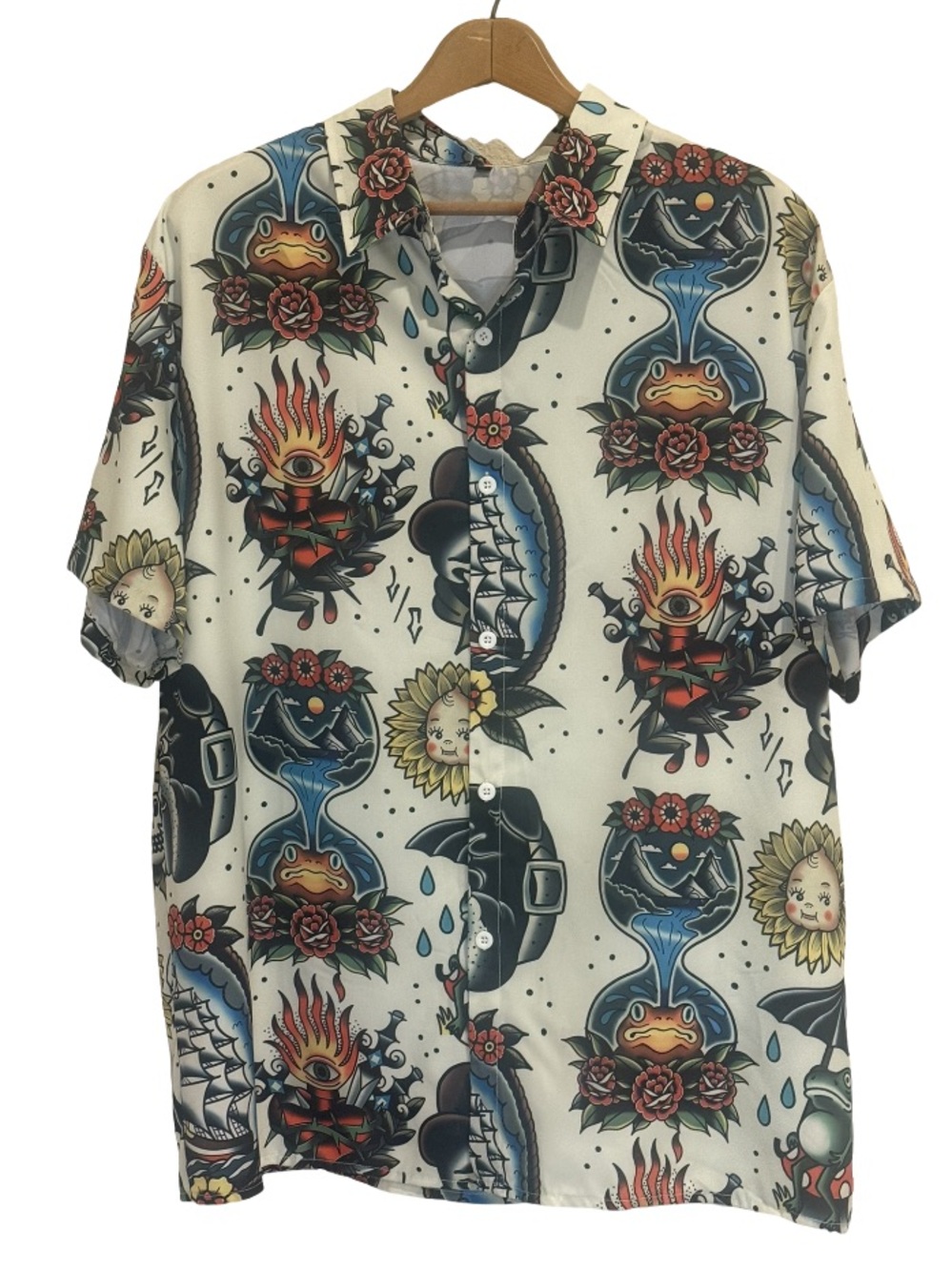 NWOT Unbranded American Traditional Tattoo Flash Art Shirt - XL